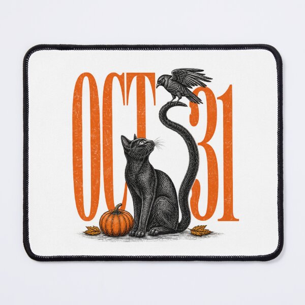 Item preview, Halloween Black Cat and Raven designed and sold by Chaya Reid.