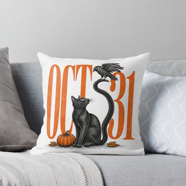 Item preview, Halloween Black Cat and Raven designed and sold by Chaya Reid.