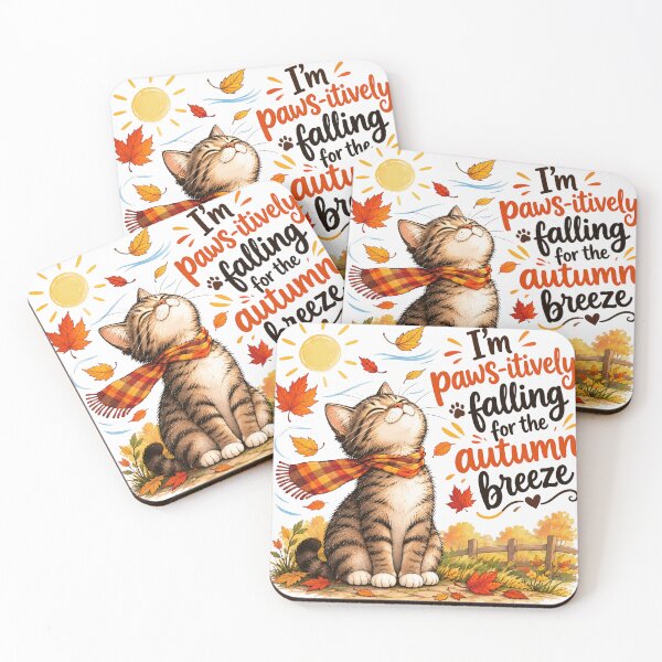 Item preview, Sweet Fall Cat With A Scarf Sniffing The Autumn Breeze designed and sold by PainterlyPlay.