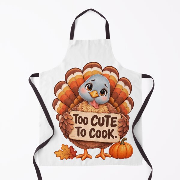 Item preview, Funny Thanksgiving Turkey: Too Cute to Cook designed and sold by PanaddaArtStudio.