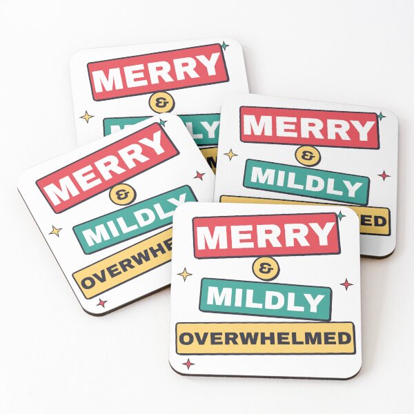Item preview, Merry and Mildly Overwhelmed Funny Christmas designed and sold by violetteskyart-vioart.