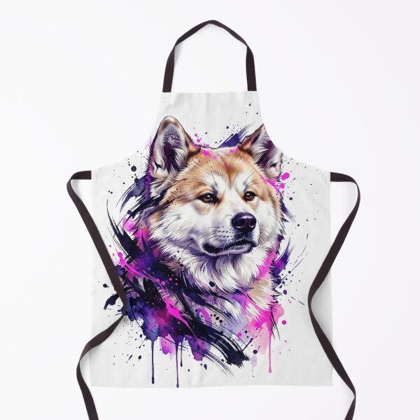 Item preview, Neon Splash Akita Inu Portrait designed and sold by StickVerse by Owais.