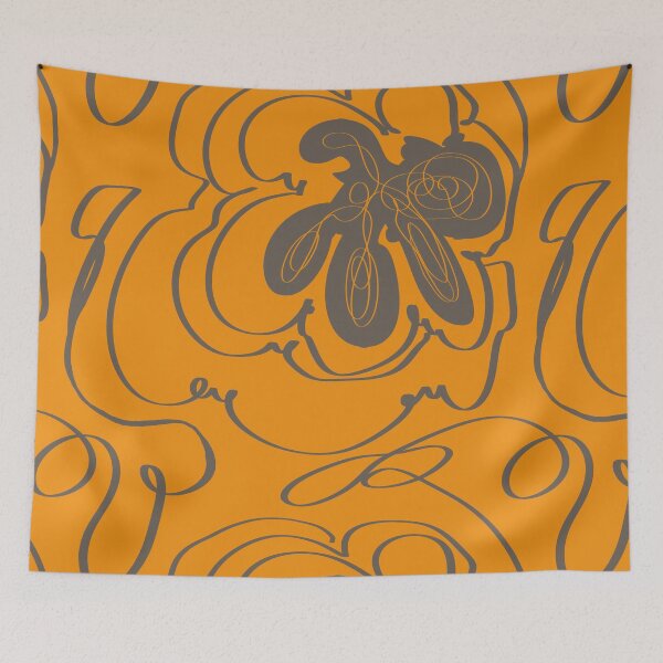 Item preview, Warm Amber Line Art Botanical designed and sold by wissal.studio.