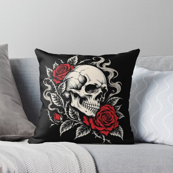 Item preview, Gothic Skull with Red Roses – Gothic Skull Halloween designed and sold by Palchonst.