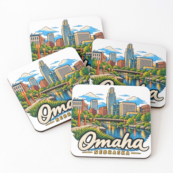 Item preview, Hand Drawn Omaha Nebraska Travel Souvenir Landmark Gift designed and sold by MichaeIRellov.