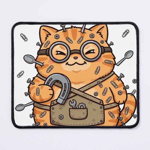 Item preview, Smug Magnet Inventor Cat designed and sold by Dlvznbm.