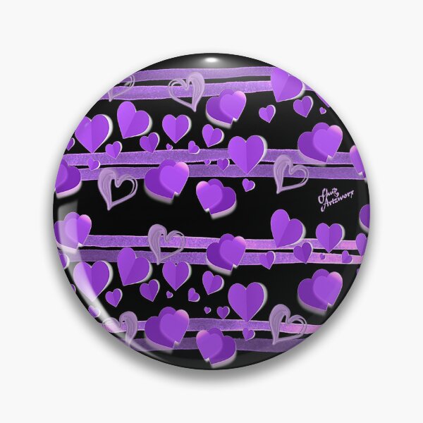 Item preview, Heart Felt in Purple on Black designed and sold by Fluid Artzworx.