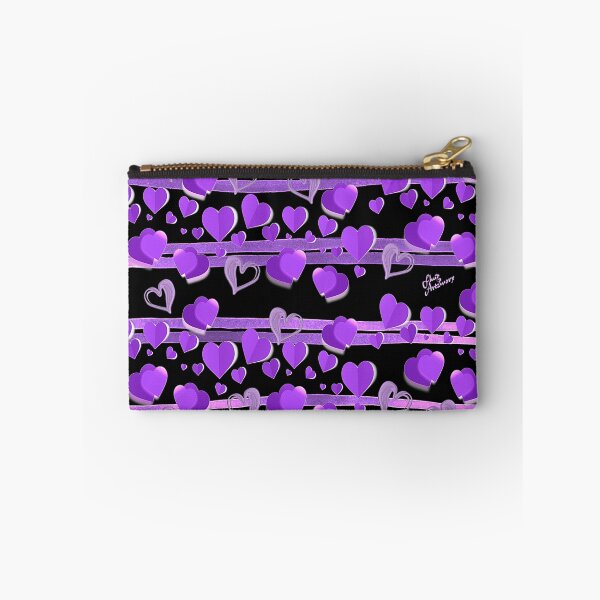 Item preview, Heart Felt in Purple on Black designed and sold by Fluid Artzworx.