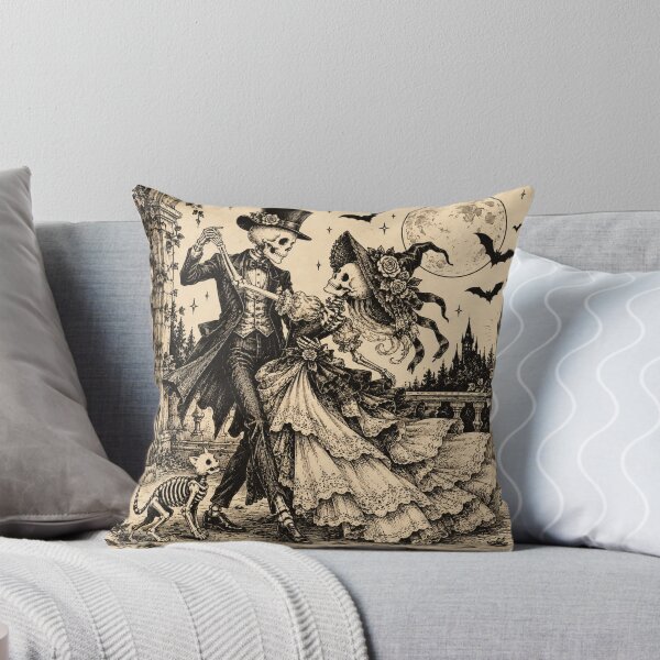 Item preview, Dancing Skeleton Couple – Vintage Gothic Romance designed and sold by Blink Art Studio.