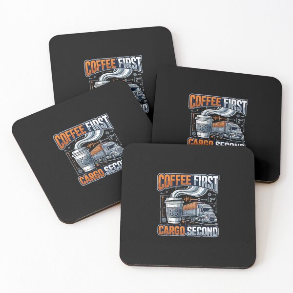 Item preview, Coffee First Cargo Second Trucker Driver designed and sold by AmeliaShirts.