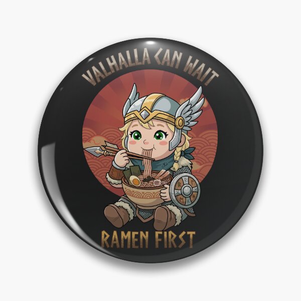 Item preview, Viking Valkyrie Ramen First - Funny Norse Mythology Anime T-Shirt designed and sold by jvw studios.