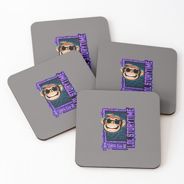 Item preview, LOL Storytime Monkey Sunglasses Emblem Tee-71 designed and sold by benbf8idixo.