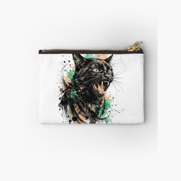 Item preview, Feral Black Cat designed and sold by StickVerse by Owais.