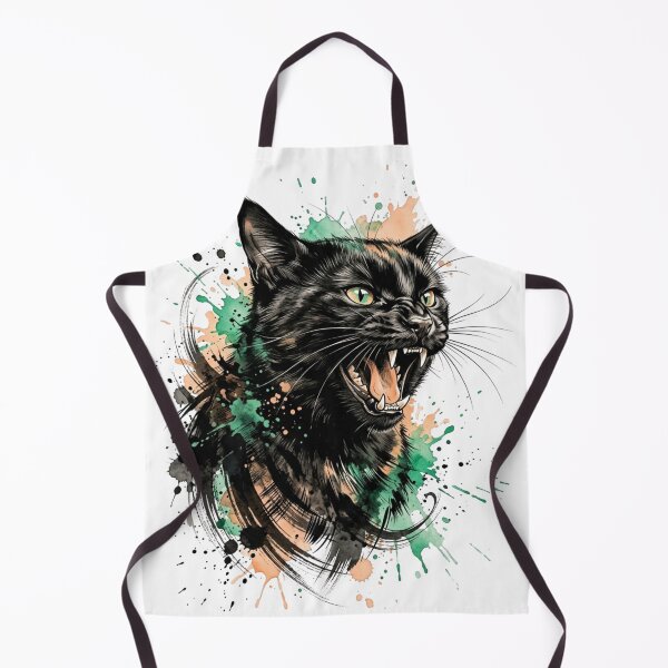 Item preview, Feral Black Cat designed and sold by StickVerse by Owais.