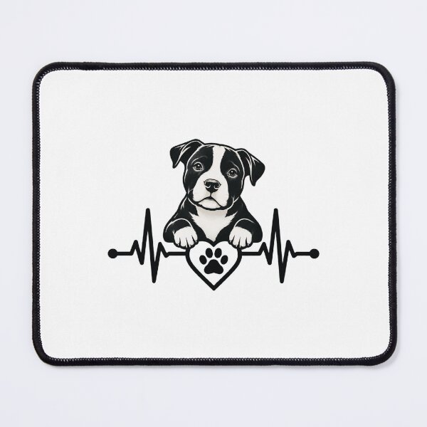 Item preview, Pitbull Puppy Heartbeat Design - Cute Dog Lover Gift LIMITED EDITION designed and sold by dejan1471.