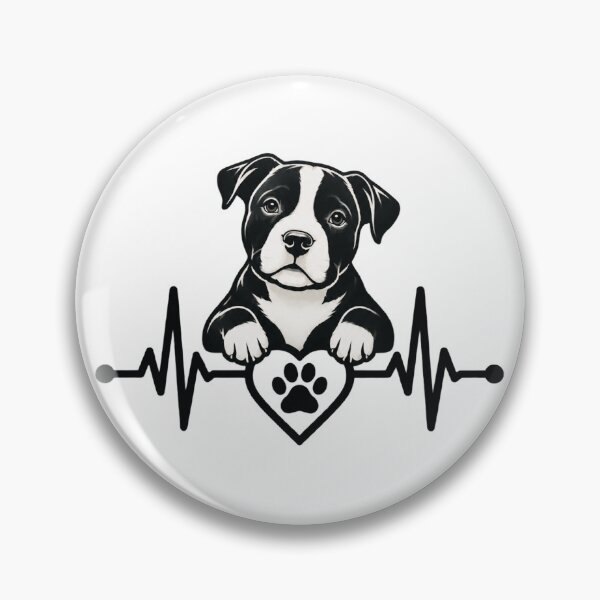 Item preview, Pitbull Puppy Heartbeat Design - Cute Dog Lover Gift LIMITED EDITION designed and sold by dejan1471.