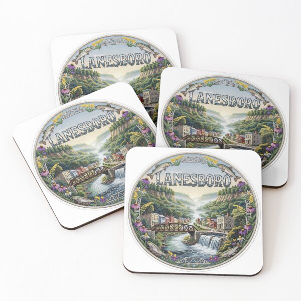 Item preview, Lanesboro Minnesota USA Bluff Country River Village Iron Bridge Embroidered Patch Sticker designed and sold by Imaginarium of Chaos falcon88 .
