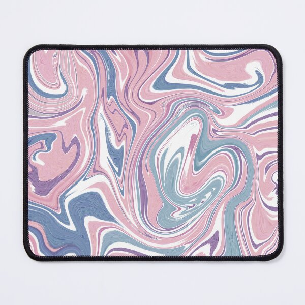 Item preview, Blush Pink Blue Marble – Elegant Lavender Fluid Abstract Art designed and sold by GemniShop.
