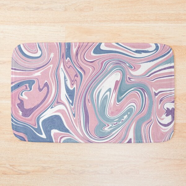 Item preview, Blush Pink Blue Marble – Elegant Lavender Fluid Abstract Art designed and sold by GemniShop.