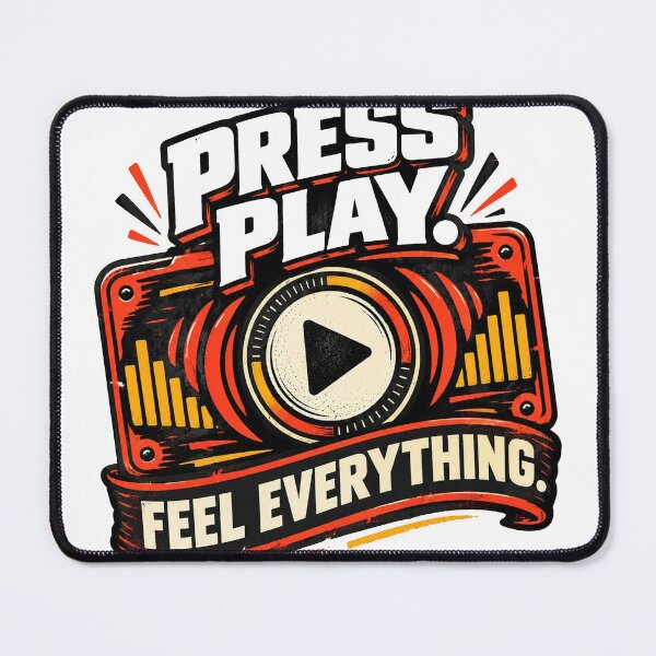 Item preview, Press Play Feel Everything – Music Lover Headphones Graphic designed and sold by LeschElecta.
