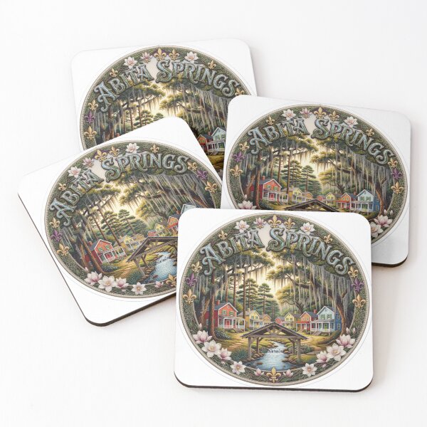 Item preview, Abita Springs Louisiana USA Southern Village Spring Pavilion Oak Moss Embroidered Patch Sticker designed and sold by Imaginarium of Chaos falcon88 .