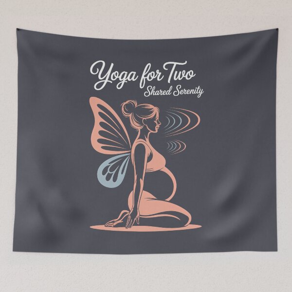 Item preview, Yoga For Two Shared Serenity Coral Blue Radiate designed and sold by 108stillness.