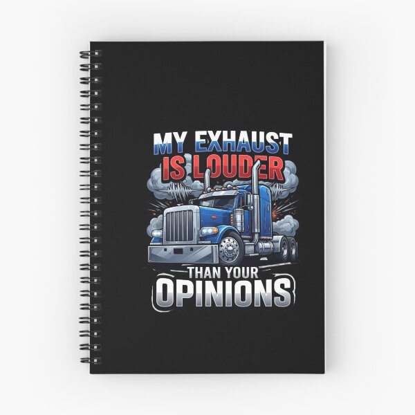 Item preview, My Exhaust Is Louder Than Your Opinions Trucker designed and sold by AmeliaShirts.