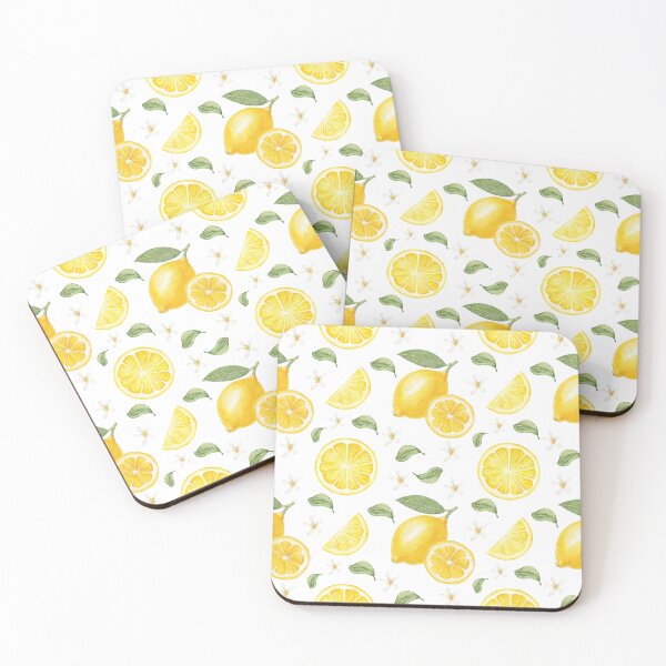 Item preview, Watercolor Lemons and Blossoms Pattern designed and sold by DILMIK..