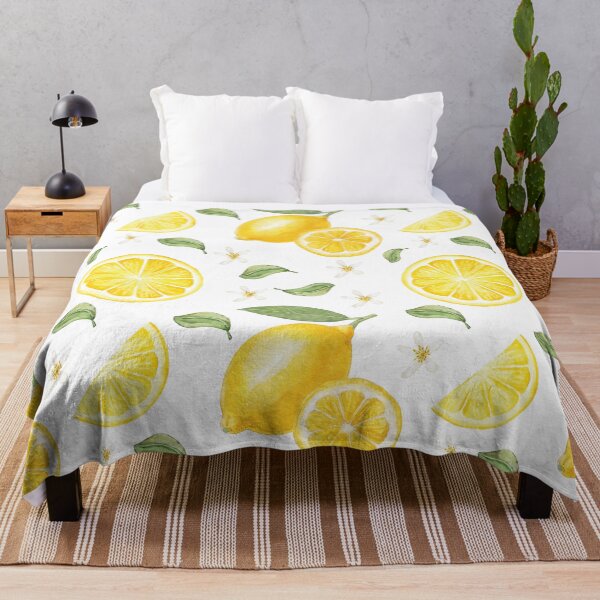 Item preview, Watercolor Lemons and Blossoms Pattern designed and sold by DILMIK..