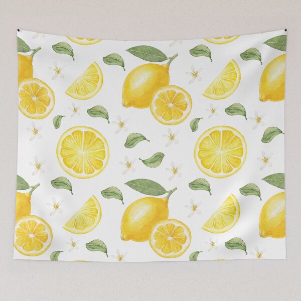 Item preview, Watercolor Lemons and Blossoms Pattern designed and sold by DILMIK..
