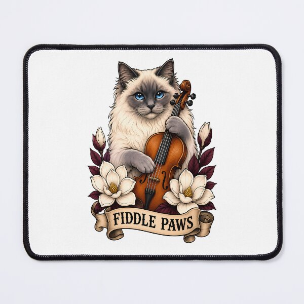 Item preview, Fiddle Paws Cat Violin Folk Music designed and sold by Old's Cool Cat Studio.