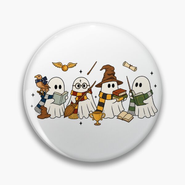 Item preview, Halloween Ghosts with Books and Magic Wands designed and sold by hoganpineda.