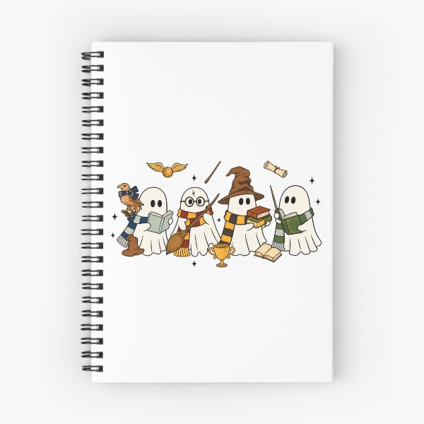 Item preview, Halloween Ghosts with Books and Magic Wands designed and sold by hoganpineda.