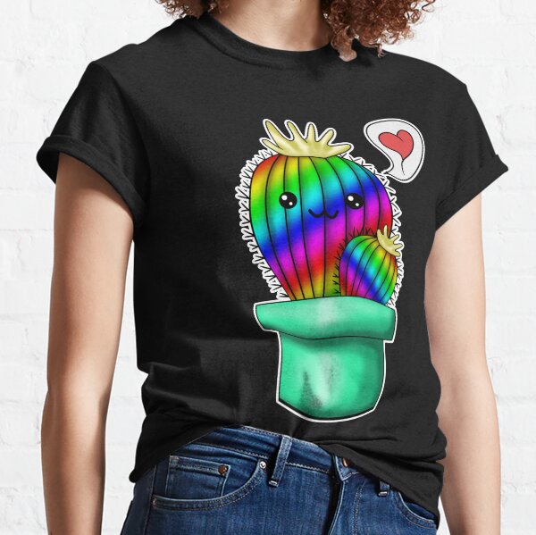 Rainbow Cactus Classic T-Shirt