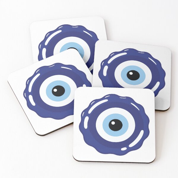 Item preview, Blue Evil Eye Nazar Symbol with Wavy Outline designed and sold by FemmePod.