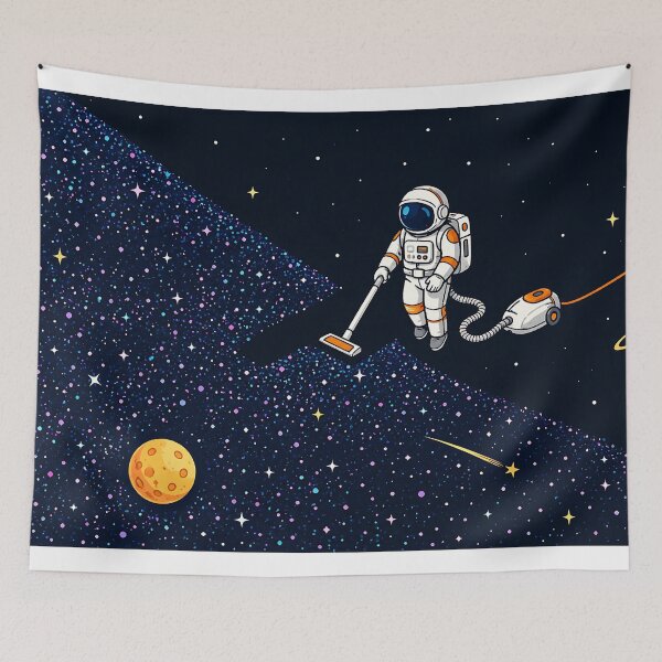Item preview, Space Vacuum Astronaut – Funny Cosmic Cleaning Adventure designed and sold by LexaArtworks.