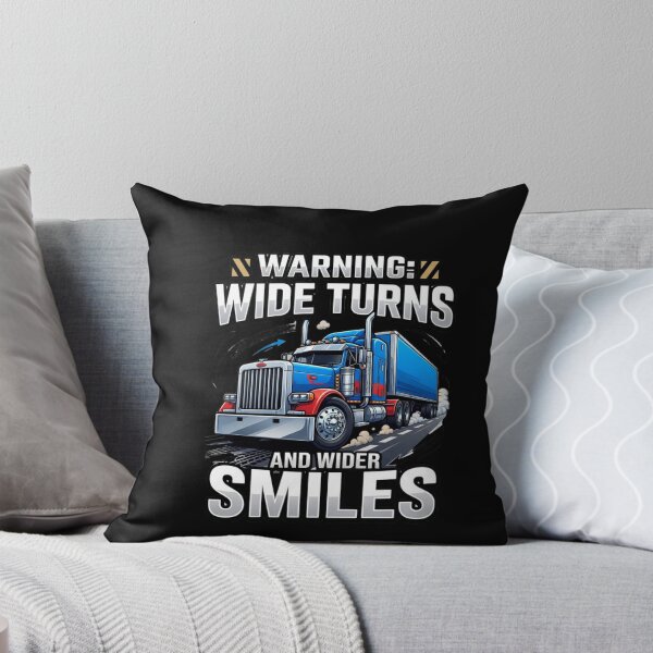 Item preview, Warning Wide Turns Wider Smiles Truck Driver designed and sold by AmeliaShirts.