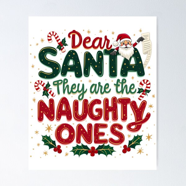 Item preview, Dear Santa They Are The Naughty Ones Funny Christmas Pajama designed and sold by InVeinTshirt.