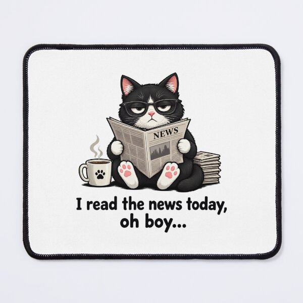 Item preview, Humorous Quote I Read the News Today Oh Boy Funny Saying Design LIMITED EDITION designed and sold by DastardCo.