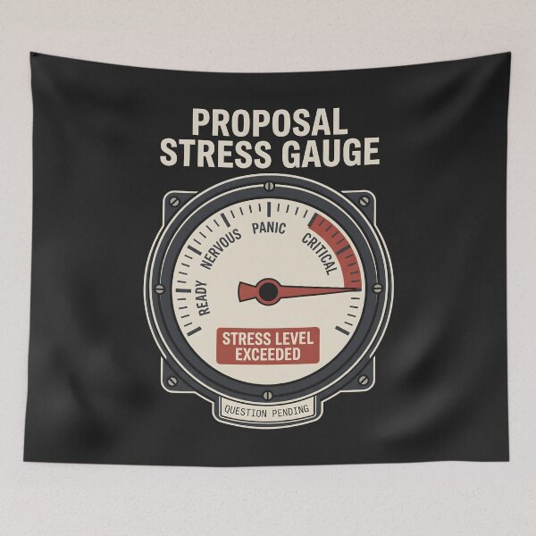 Item preview, Proposal Stress Gauge Funny Engagement Humor designed and sold by SplashTastic.