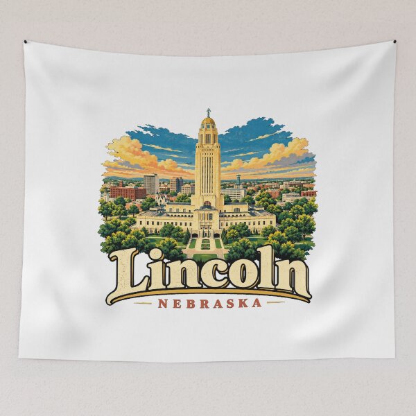 Item preview, Vintage Lincoln Nebraska Travel Souvenir Landmark Gift designed and sold by MichaeIRellov.