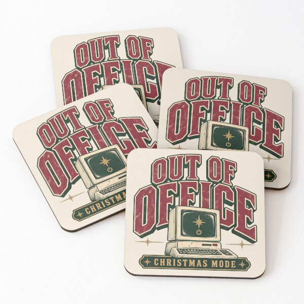 Item preview, Out of Office Christmas Mode – Retro Computer Holiday Gift designed and sold by 1DreamerShop.
