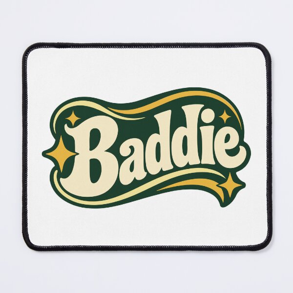 Item preview, Retro Baddie Typography Green Gold Feminine Y2K Aesthetic designed and sold by FemmePod.
