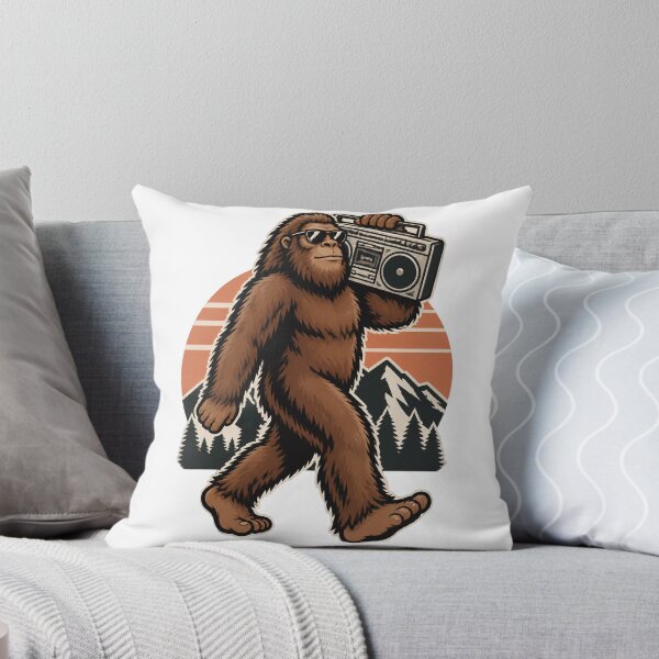 Item preview, Boombox Carrying Bigfoot Retro Vintage Style Graphic Design PERFECT GIFT FOR YOU AND FRIENDS designed and sold by Cabowman.