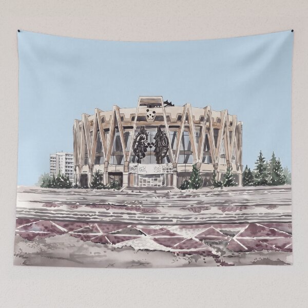 Item preview, Chisinau Moldova Print – Mid Century Brutalist Architecture Wall Art designed and sold by POSTERIOCREW.