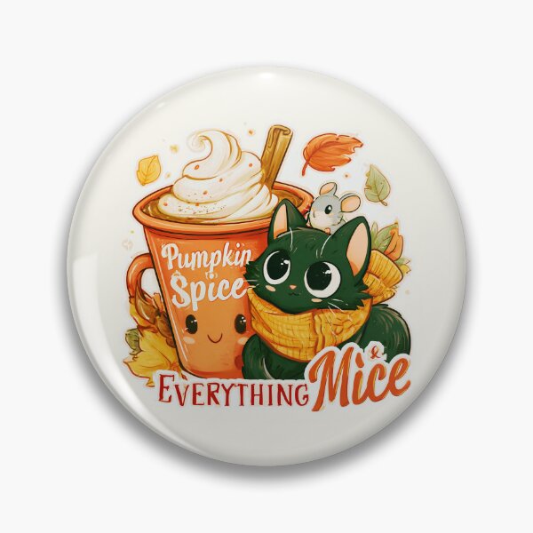 Item preview, Pumpkin Spice Everything Mice Kitten And Mouse designed and sold by ByNicoleSara.