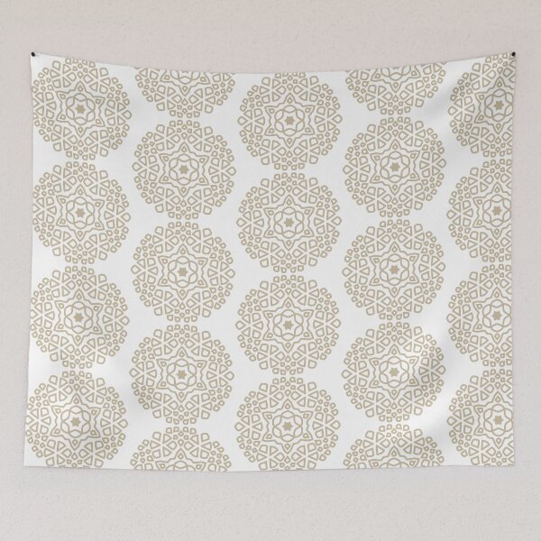 Item preview, Islamic Geometric Pattern Mandala Art-Biege designed and sold by GrafecShop.