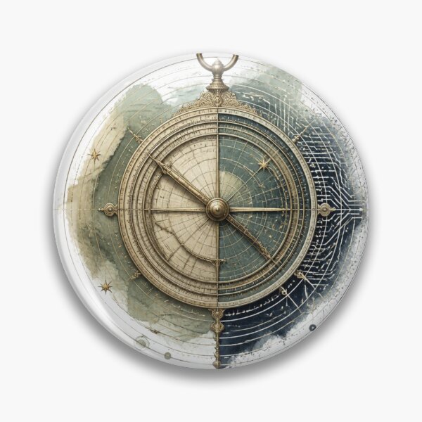 Item preview, Antique Astrolabe Meets Circuit Lines designed and sold by JoharJA.