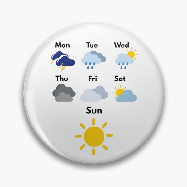 Item preview, Weekly Weather Forecast - Funny Sunday Sunshine Relatable Graphic designed and sold by Frafri92.