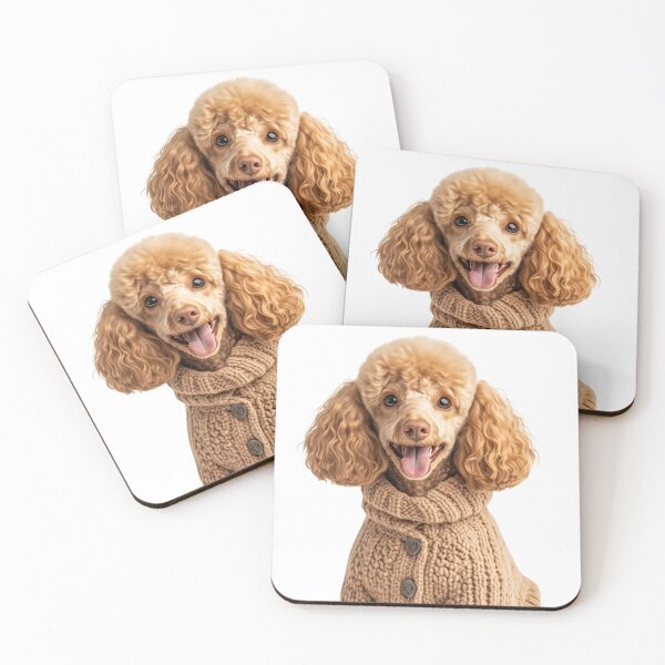 Item preview, Cute Standard Poodle in Cozy Knitted Sweater designed and sold by LuxChu.